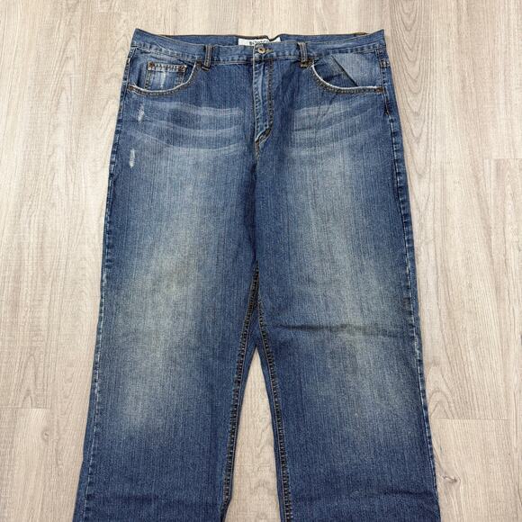 Vintage Emergency Exit Bootcut Jeans Men's 40x32 Blue Faded Western y2k Skater - Picture 2 of 10